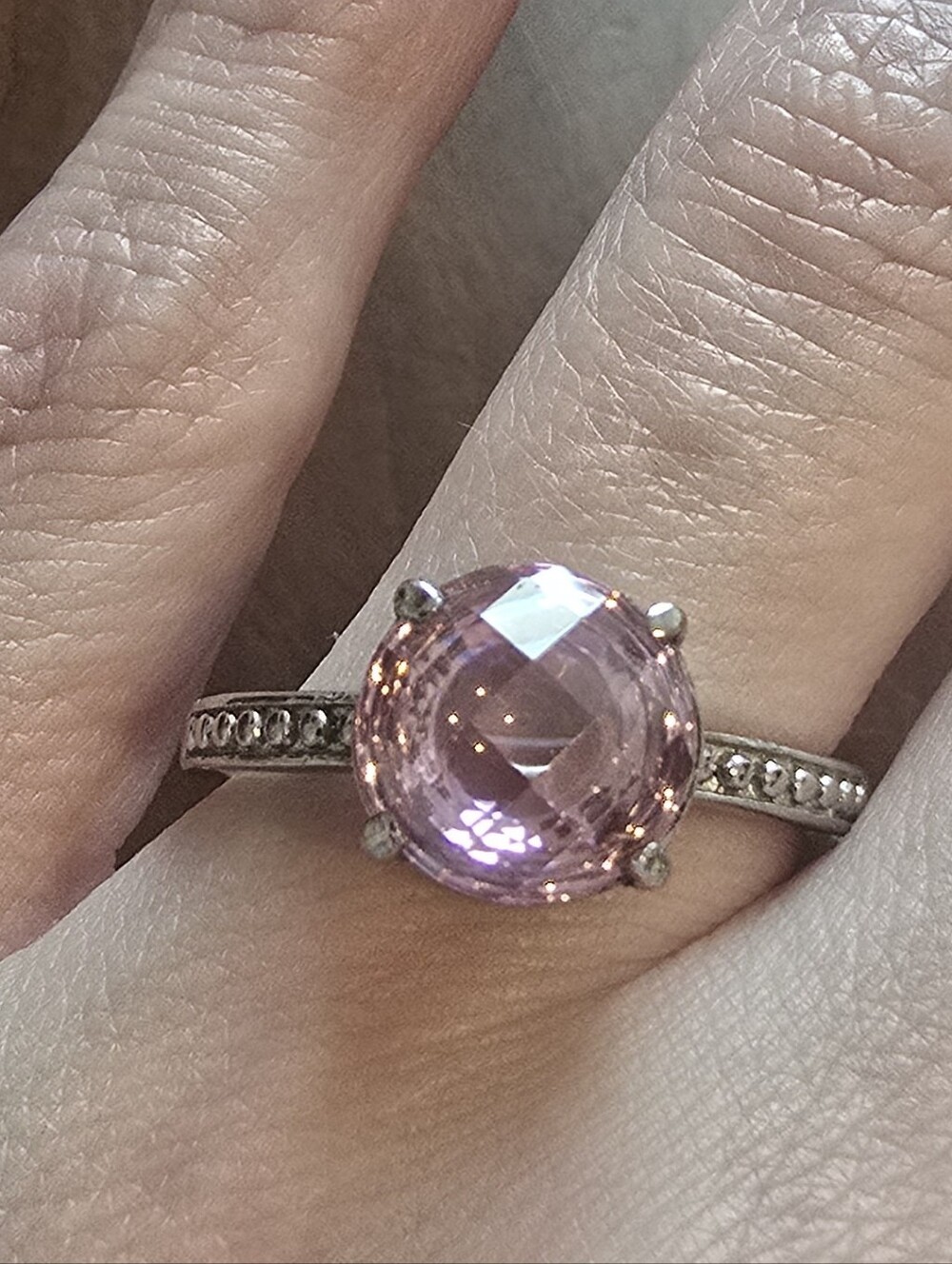 EverTrue Simulated Pink Diamond Ring, Size 10, NWT!